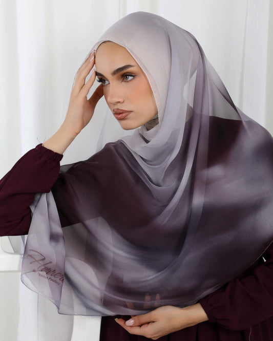 Lumere Noir Chiffon Silk Shawl