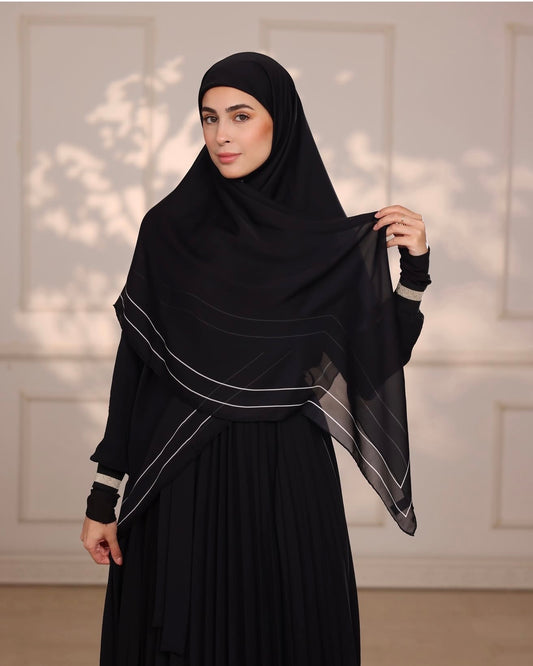 Grey Classic Silk Hijab