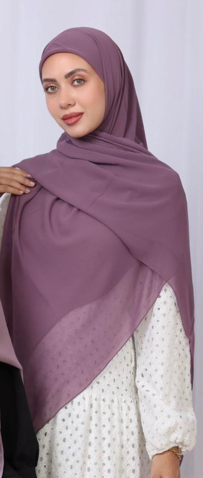 Classic Plum Mauve Chiffon Eshare