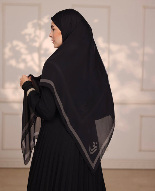 Grey Classic Silk Hijab