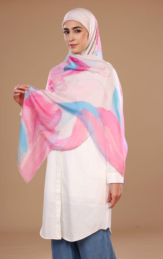 Cotton Candy Sky Silk Hijab