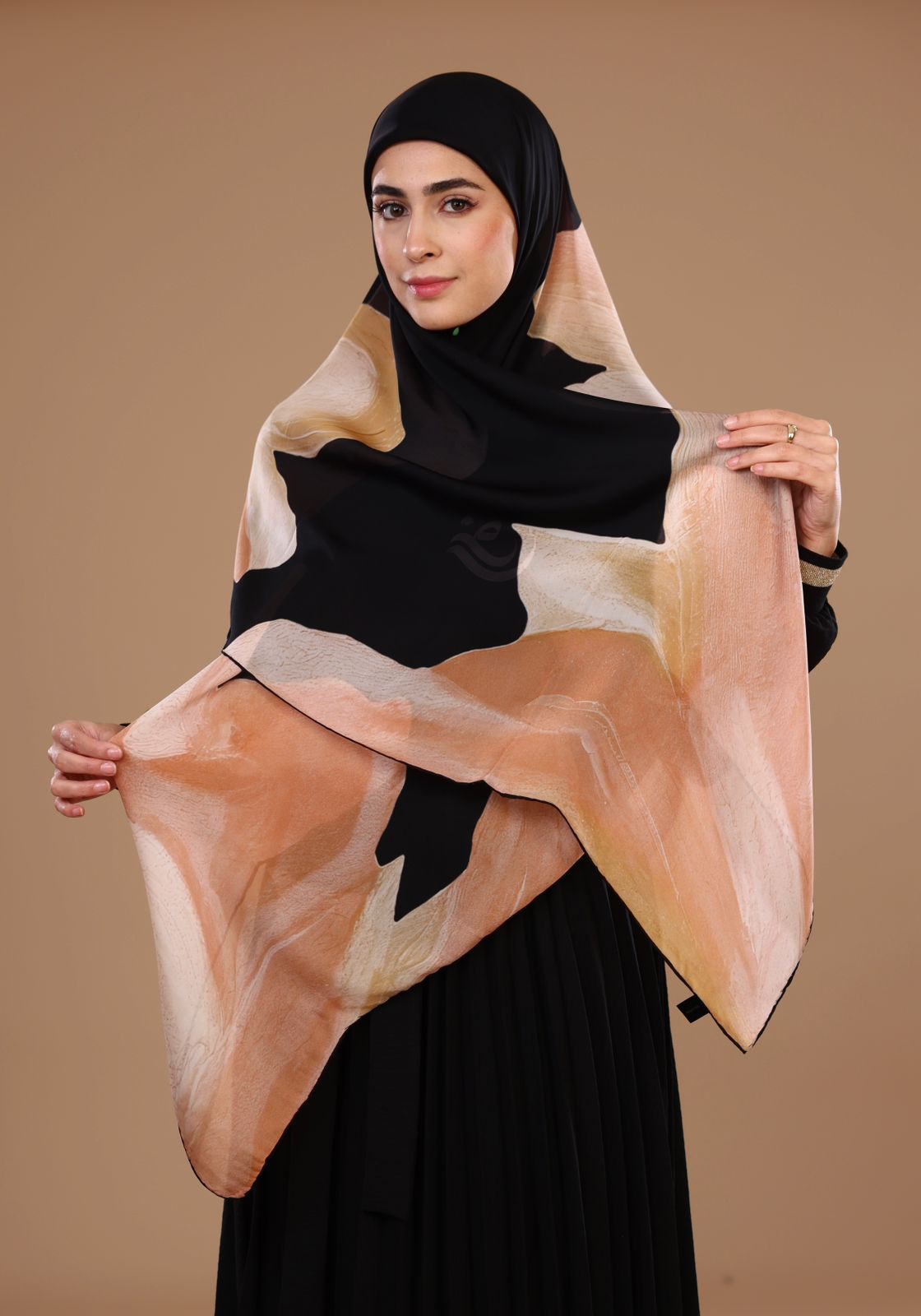 Caramel Noir Silk Hijab