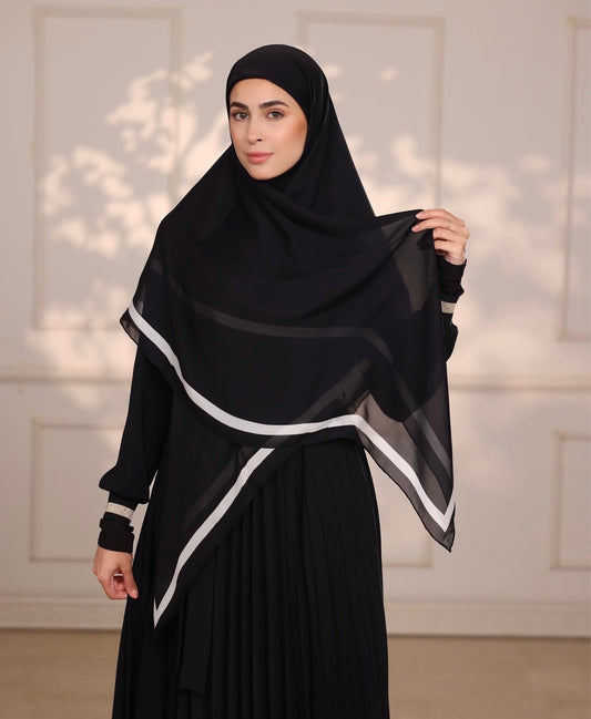 White Classic Silk Hijab