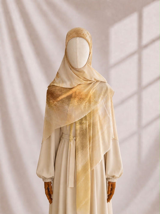 Golden Fleur Chiffon Eshare